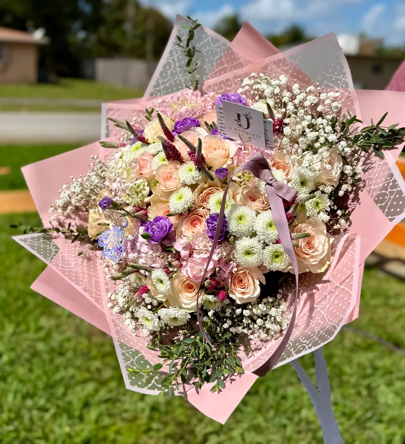 Studio bouquet composition