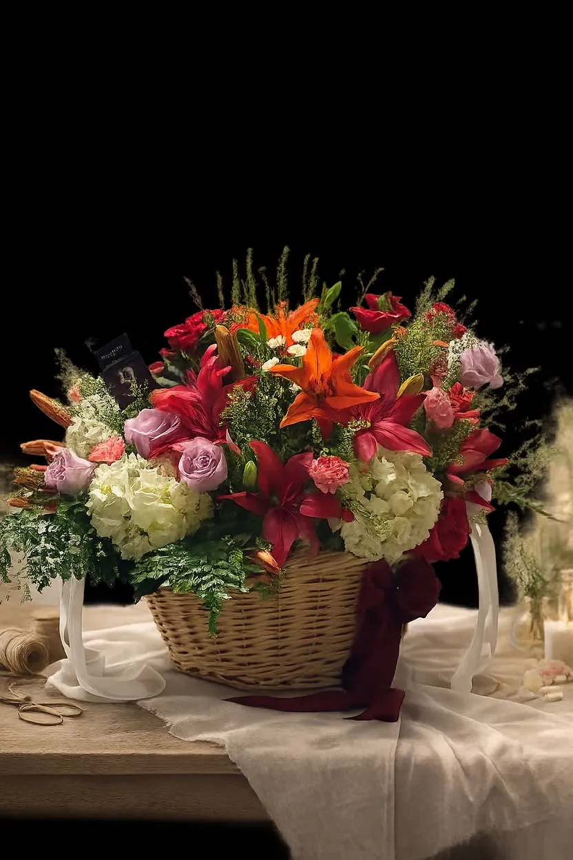 Studio bouquet composition