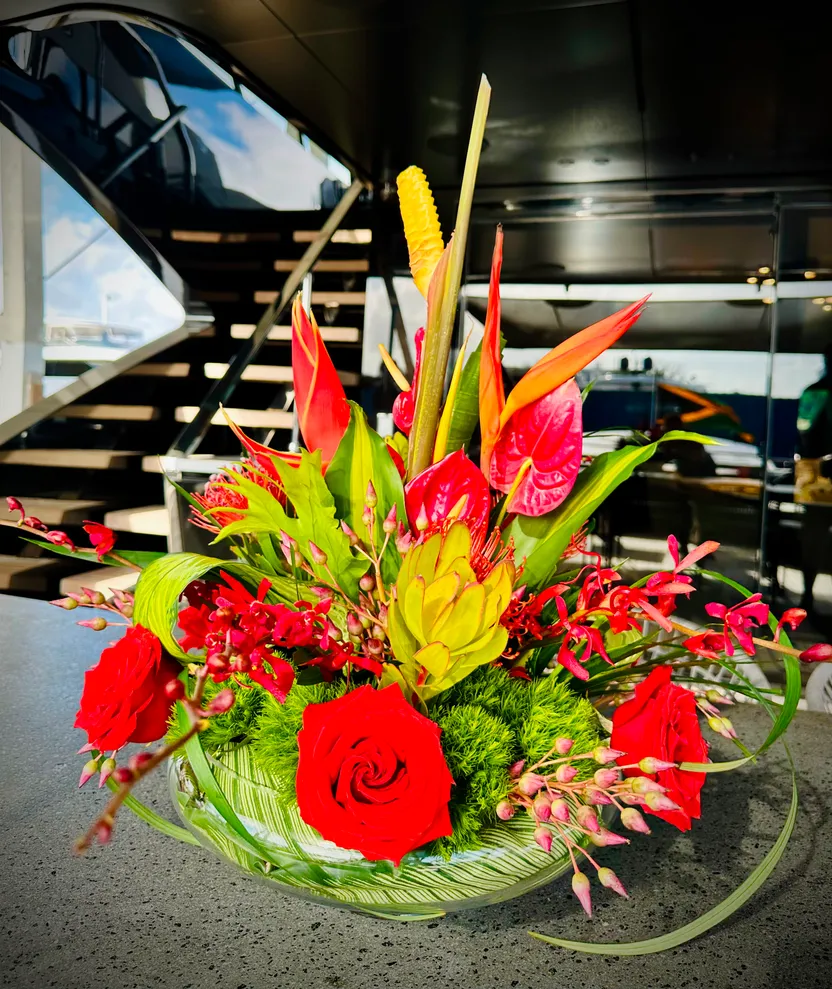 Studio bouquet composition